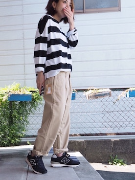 「Hands of creation（ハンズオブクリエイション）のアイテム（トップス）」を使った、clever elephantさん（レディース・153cm）の夏コーディネート