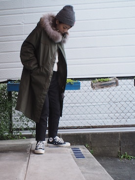 「note et silence （ノートエシロンス）のアイテム（モッズコート）」を使った、clever elephantさん（レディース・153cm）の秋コーディネート