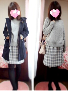「Rewde（ルゥデ）のアイテム（ジャケット/アウター）」を使った、rinnonさん（レディース・160cm）の秋コーディネート