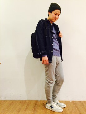 「SEVENDAYS=SUNDAY（セブンデイズサンデイ）のアイテム（ニットキャップ/ビーニー）」を使った、Pi-sukeさん（メンズ・176cm）の秋コーディネート