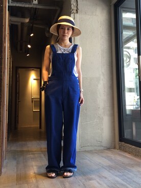 「united arrows」｜「アイテム（オールインワン・サロペット）」を使った、 DanZさん（レディース・164cm）の夏コーディネート