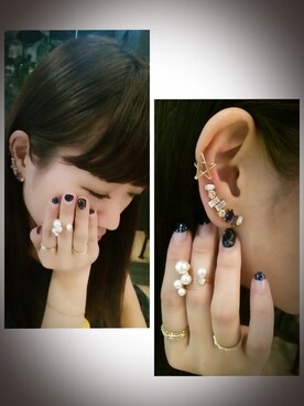 「アイテム（イヤリング）」を使った、hitomi♪さん（レディース・158cm・20代）の秋コーディネート