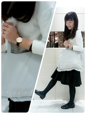 「アイテム（アナログ腕時計）」を使った、hitomi♪さん（レディース・158cm）の冬コーディネート