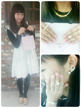 「アイテム（イヤリング）」を使った、hitomi♪さん（レディース・158cm・20代）の冬コーディネート