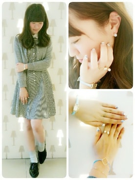 「アイテム（イヤリング）」を使った、hitomi♪さん（レディース・158cm・20代）の春コーディネート