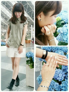 「ete（エテ）のアイテム（リング）」を使った、hitomi♪さん（レディース・158cm）の夏コーディネート