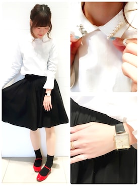 「アイテム（腕時計）」を使った、hitomi♪さん（レディース・158cm）の春コーディネート