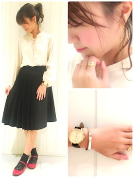 「アイテム（腕時計）」を使った、hitomi♪さん（レディース・158cm）の秋コーディネート