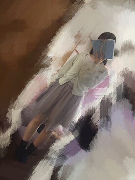 「LA BELLE ETUDE（ラベルエチュード）のアイテム（カーディガン/ボレロ）」を使った、ちゃんさん（レディース・162cm）の夏コーディネート