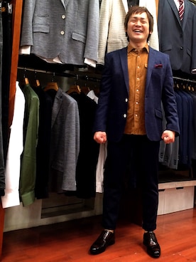 「アイテム（テーラードジャケット）」を使った、ippeiさん（メンズ・162cm）の秋コーディネート