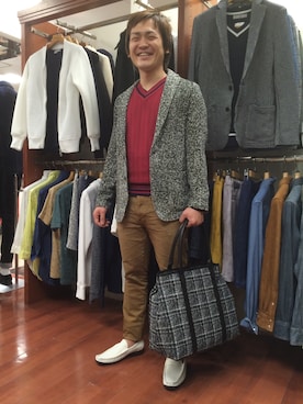 「アイテム（ニット/セーター）」を使った、ippeiさん（メンズ・162cm）の秋コーディネート