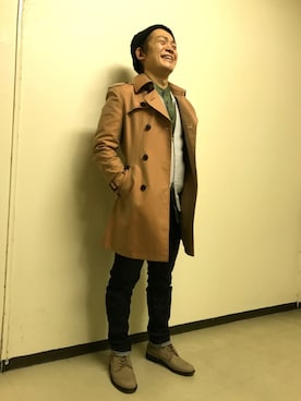 「アイテム（トレンチコート）」を使った、ippeiさん（メンズ・162cm）の秋コーディネート