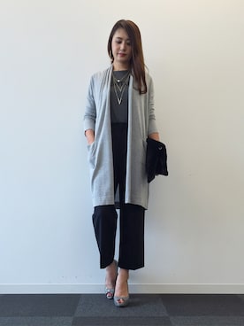 「ロングカーディガン」｜PINKY&DIANNEさん（レディース・163cm）の夏コーディネート