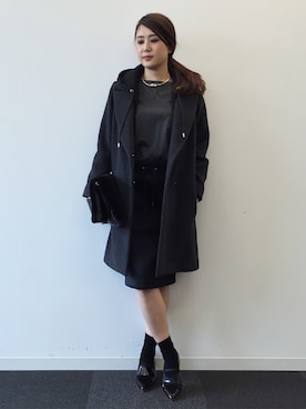 「アイテム（クラッチバッグ）」を使った、PINKY&DIANNEさん（レディース・163cm）の秋コーディネート