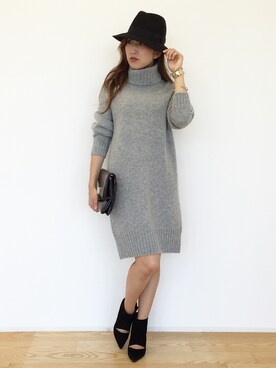 「PINKY&DIANNE（ピンキーアンドダイアン）のアイテム（トートバッグ）」を使った、PINKY&DIANNEさん（レディース・163cm）の冬コーディネート