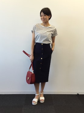 「PINKY&DIANNE（ピンキーアンドダイアン）のアイテム（スカート）」を使った、PINKY&DIANNEさん（レディース・163cm）の夏コーディネート