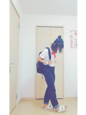 「BIRKENSTOCK（ビルケンシュトック）の＜BIRKENSTOCK（ビルケンシュトック）＞ ARIZONA BIRKOFLOR/サンダル¨ ◆（サンダル）」を使った、izumi*さん（レディース・157cm）の夏コーディネート