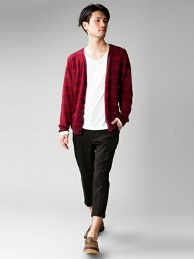 「NANO universe（ナノユニバース）のアイテム（ローファー）」を使った、nano・universe men's STAFFさん（メンズ・178cm）の春コーディネート