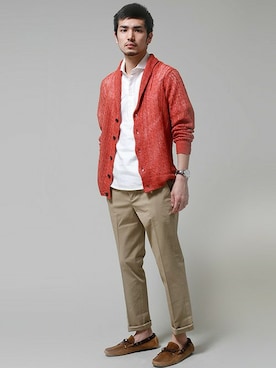 「NANO universe（ナノユニバース）のアイテム（その他シューズ）」を使った、nano・universe men's STAFFさん（メンズ・178cm）の春コーディネート