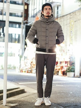 「スタンスミス」｜nano・universe men's STAFFさん（メンズ・178cm）の冬コーディネート