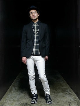 「NANO universe（ナノユニバース）のアイテム（アクセサリー）」を使った、nano・universe men's STAFFさん（メンズ・178cm）の冬コーディネート