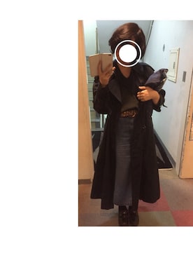 「トレンチ」｜「アイテム（ダウンジャケット/コート）」を使った、まるちゃんさん（レディース・169cm）の秋コーディネート