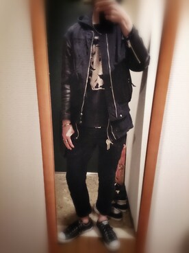 「Undercoverism（アンダーカバイズム）のアイテム（ブルゾン）」を使った、躾さん（メンズ・178cm）の冬コーディネート