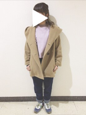 「MAJESTIC LEGON（マジェスティックレゴン）のアイテム（ステンカラーコート）」を使った、マナちゃんさん（レディース・151cm）の秋コーディネート