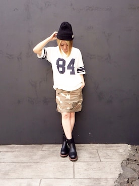 「TYPE BLUE（タイプブルー）のアイテム（Tシャツ/カットソー）」を使った、minagawaさん（レディース・150cm）の夏コーディネート