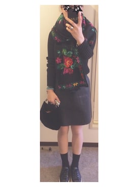 「Yves Saint Laurent rive gauche（イヴサンローランリヴゴーシュ）のアイテム（バッグ）」を使った、黒狐さん（レディース・158cm）の冬コーディネート