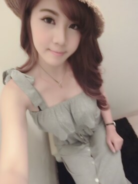 「Jiu be.の米老數洋裝耶（ワンピース、グレー系）」を使った、Jiu Be.Styleさん（レディース・172cm）の夏コーディネート