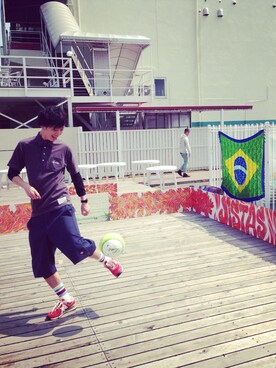 和地 蓮二さん（メンズ・177cm）の春コーディネート