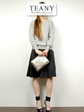 「Laugoa（ラウゴア）のアイテム」を使った、TEANY(ティーニー)さん（レディース・163cm）の冬コーディネート