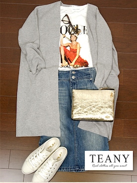 「Laugoa（ラウゴア）のアイテム」を使った、TEANY(ティーニー)さん（レディース・163cm）の春コーディネート