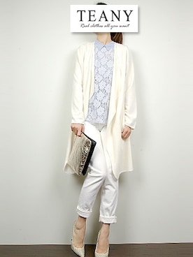 「Laugoa（ラウゴア）のアイテム」を使った、TEANY(ティーニー)さん（レディース・163cm）の春コーディネート