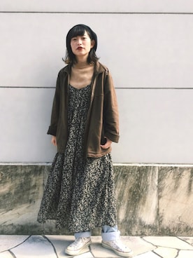 「cepo.」｜「アイテム（ハンチング/ベレー帽）」を使った、mekkoさん（レディース・158cm）の秋コーディネート