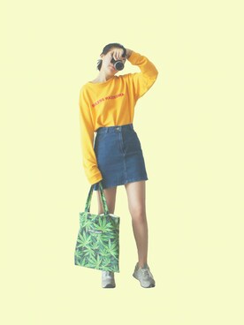 「yellow」｜Tiiiiinaさん（レディース・170cm）の秋コーディネート