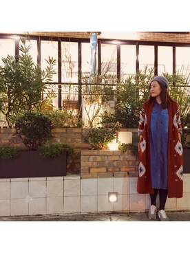 「Lily Brown」｜「アイテム（ピーコート）」を使った、evaエヴァさん（レディース・170cm）の冬コーディネート