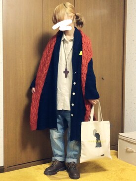 みしゃへむらいと𖤐°。さん（レディース・157cm）の冬コーディネート