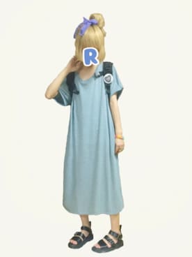 「青ワンピース」｜みしゃへむらいと𖤐°。さん（レディース・157cm）の夏コーディネート