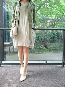 「pas de calais（パドカレ）のアイテム（ワンピース/ドレス）」を使った、こっこさん（レディース・163cm）の春コーディネート