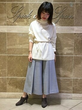 「スカウチョ」｜mizukiさん（レディース・162cm）の冬コーディネート