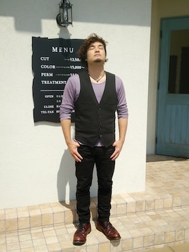 「SLICK（スリック）のアイテム」を使った、TAISUKE NAKAOさん（メンズ・165cm）の春コーディネート