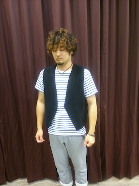 「SLICK（スリック）のアイテム」を使った、TAISUKE NAKAOさん（メンズ・165cm）の夏コーディネート