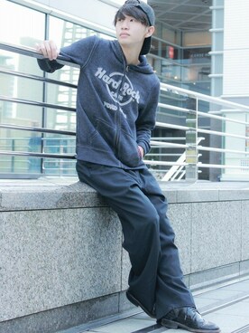 Hard Rock Cafe ハードロックカフェ のパーカーを使ったメンズ人気ファッションコーディネート ユーザー ショップスタッフ 季節 9月 11月 Wear