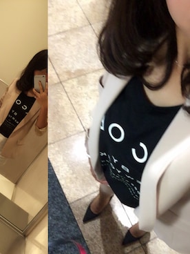 「MARC JACOBS（マークジェイコブス）のアイテム（Tシャツ/カットソー）」を使った、Yuu..🙈💓さん（レディース・163cm）の秋コーディネート