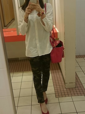 「AZUL by moussy（アズールバイマウジー）のアイテム（タンクトップ）」を使った、あちゃさん（レディース・162cm）の冬コーディネート