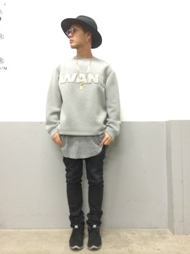 「alexanderwang（アレキサンダーワン）のアイテム（スウェット）」を使った、SHUNさん（メンズ・170cm）の秋コーディネート