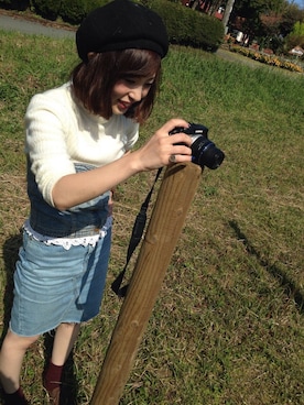 「Ungrid（アングリッド）のアイテム（チューブトップ）」を使った、Mari Inumaruさん（レディース・153cm）の秋コーディネート