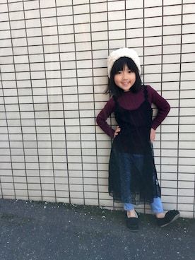 「LEPSIM（レプシィム）のアイテム」を使った、＊aoaoao＊さん（キッズ・100cm）の秋コーディネート